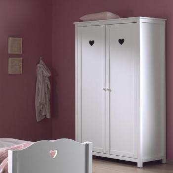 Armoire fille blanche contemporaine 2 ou 3 portes