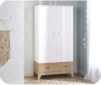 Armoire Enfant Aloa Blanche et Bois
