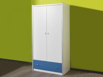 Armoire enfant BONNY 2 portes bleu