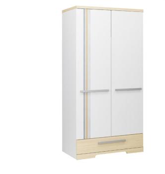Armoire Enfant 2 Portes Bora Blanche et Bois Armoire Enfant 2 Portes Bora