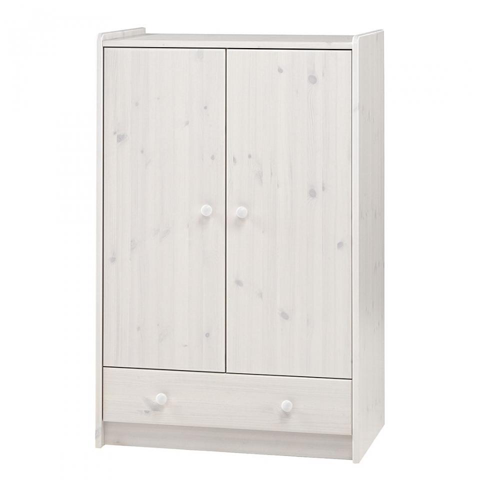 Armoire à vêtements Hannah - Pin massif, lasuré bl