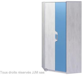 Armoire angle chambre enfant niki Bleu Armoire seu