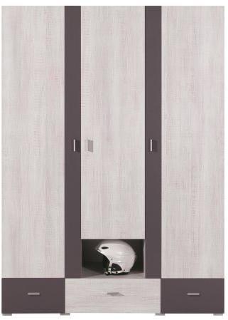 Armoire dressing 3 portes Teen gris