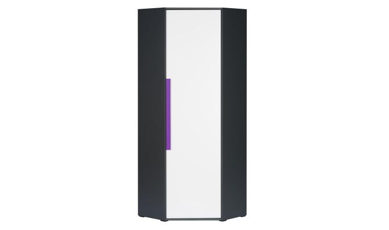 Armoire angle ado Sam violet sans colonne