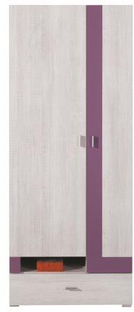 ARMOIRE DRESSING 2 PORTES TEEN VIOLET