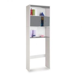 Meuble étagère WC 2 portes en bois
