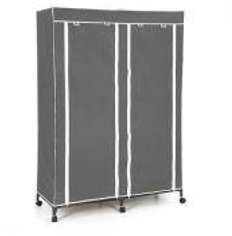 Armoire de rangement avec penderie élégante Grise - Armoire de rangement avec