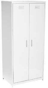 Penderie Karel - 50 x 76 x 169 cm - Acier - Blanc - Penderie Karel - 50 x 76 x