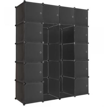 Armoire, Étagère, Meuble rangement plastique, 183