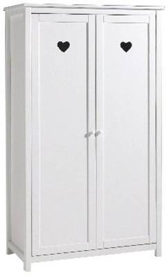 Armoire dressing MENSA blanche 2 portes