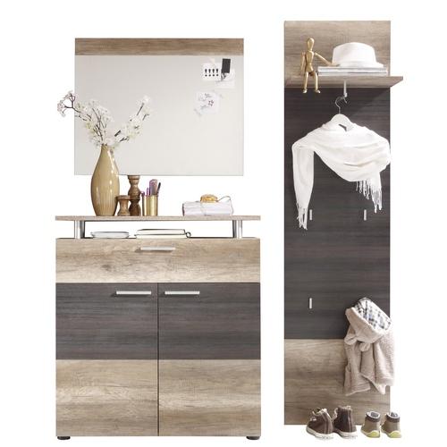 Porte- manteau mural + meuble à chaussures + miroi