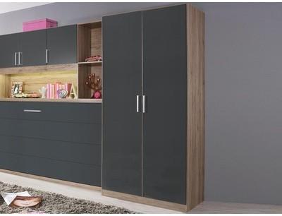 Armoire ALBANO 2 portes sanremo gris métal Armoire ALBANO 2 portes sanremo