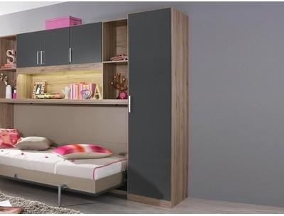 Armoire ALBANO 1 porte sanremo gris métal Armoire ALBANO 1 porte sanremo