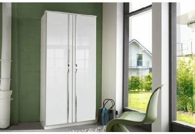 Armoire penderie KROOS blanche avec 2 portes battantes Armoire penderie KROOS blanche