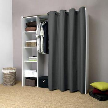 PIX Dressing extensible blanc rideau anthracite av
