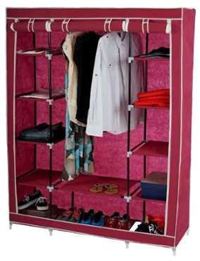 Armoire penderie pliante tissu camping 173x135x45cm Armoire penderie pliante tissu