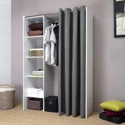 Dressing extensible 4 niches 1 penderie en bois L1