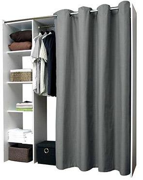Dressing extensible à rideau anthracite 1 colonne