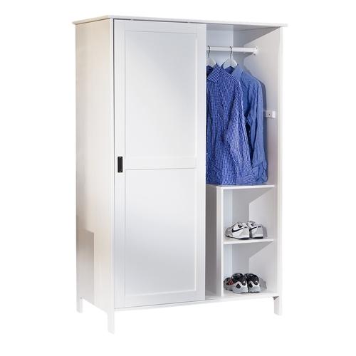 Armoire contemporaine en bois massif 120 cm colori