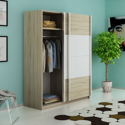 VidaXL Armoire avec 2 portes coulissantes Blanc brillant VidaXL Armoire avec 2 portes