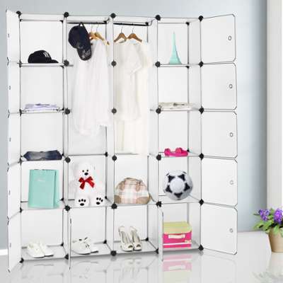Etagère armoire plastique transparent 20 casiers 1000L Etagère armoire plastique