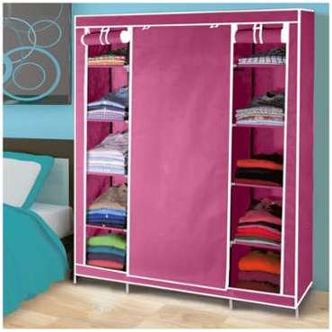 Armoire de rangement bordeaux dressing penderie XX