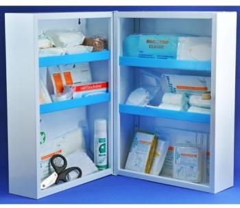 Armoire infirmerie métal 1 porte garnie