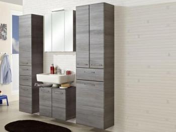 Armoire FILMA 3 portes et 1 tiroir graphite