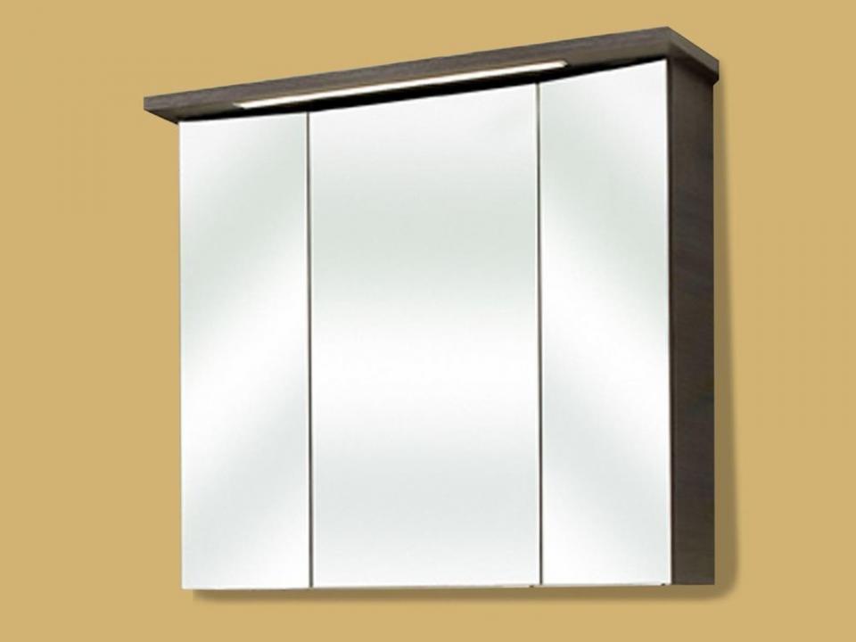 Armoire de toilette SETHI 3 portes 90 cm graphite blanc Armoire de toilette SETHI