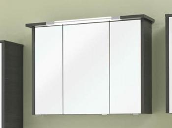Armoire de toilette LAGGA 3 portes 75 cm noir/blan