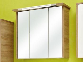 Armoire de toilette LAGGA 3 portes 75 cm chêne nat