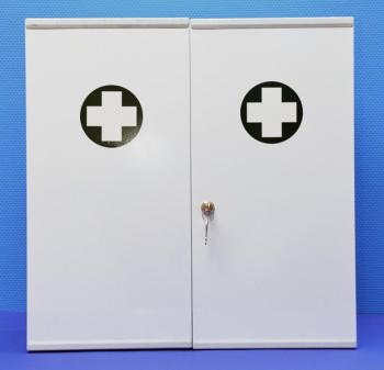 Armoire infirmerie métal 2 portes vide