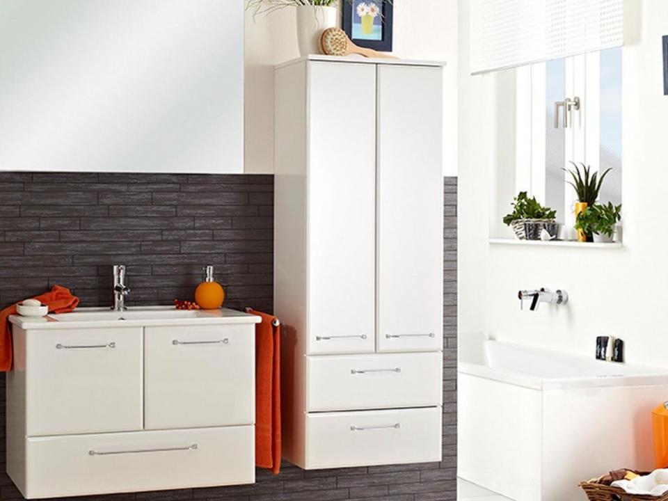 Armoire FILMA 2 portes et 2 tiroirs blanc/blanc la