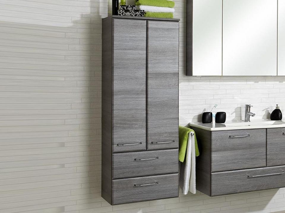 Armoire FILMA 2 portes et 2 tiroirs graphite