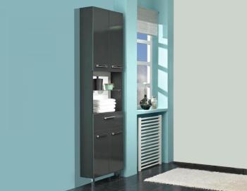 Armoire MANGO 4 portes et 1 tiroir anthracite