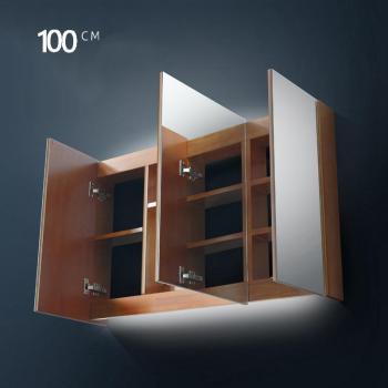 Armoire miroir avec éclairage 100 cm HALIO Armoire miroir avec éclairage