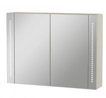 Armoire miroir LED 2 portes 60x80 cm Blanc PLANETE Armoire miroir LED 2 portes