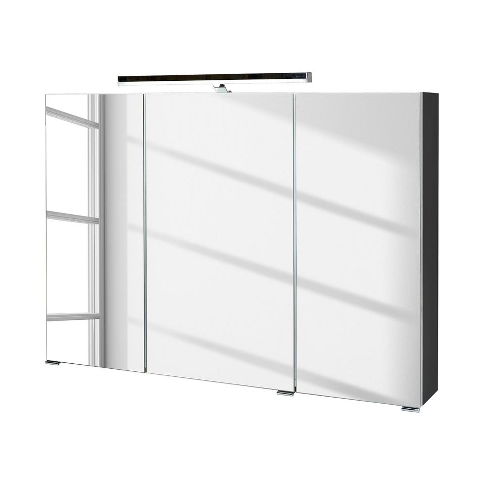Armoire à glace Arden II - Avec éclairage Gris basalte Armoire à glace Arden II -