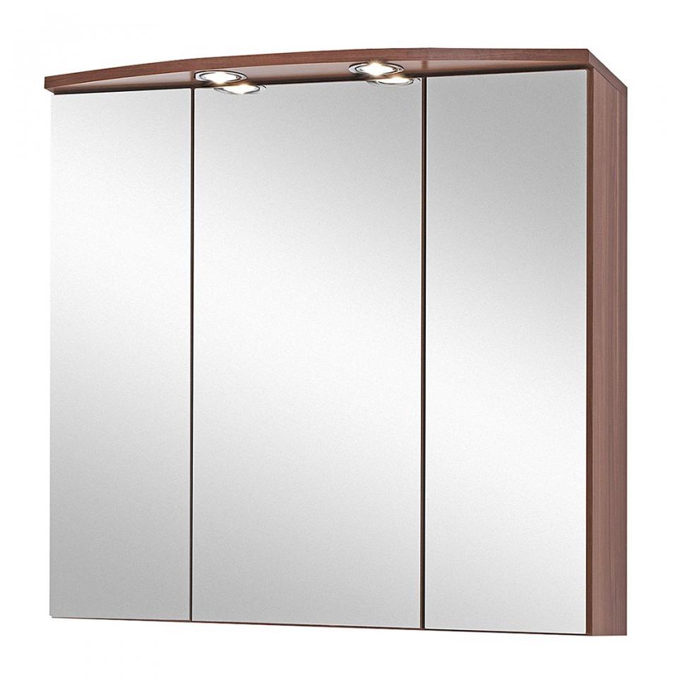 Armoire à miroir 3D Marino - Imitation noyer