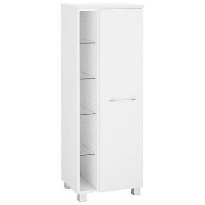 Armoire De Salle De Bain 1 Porte + étagères - Marq