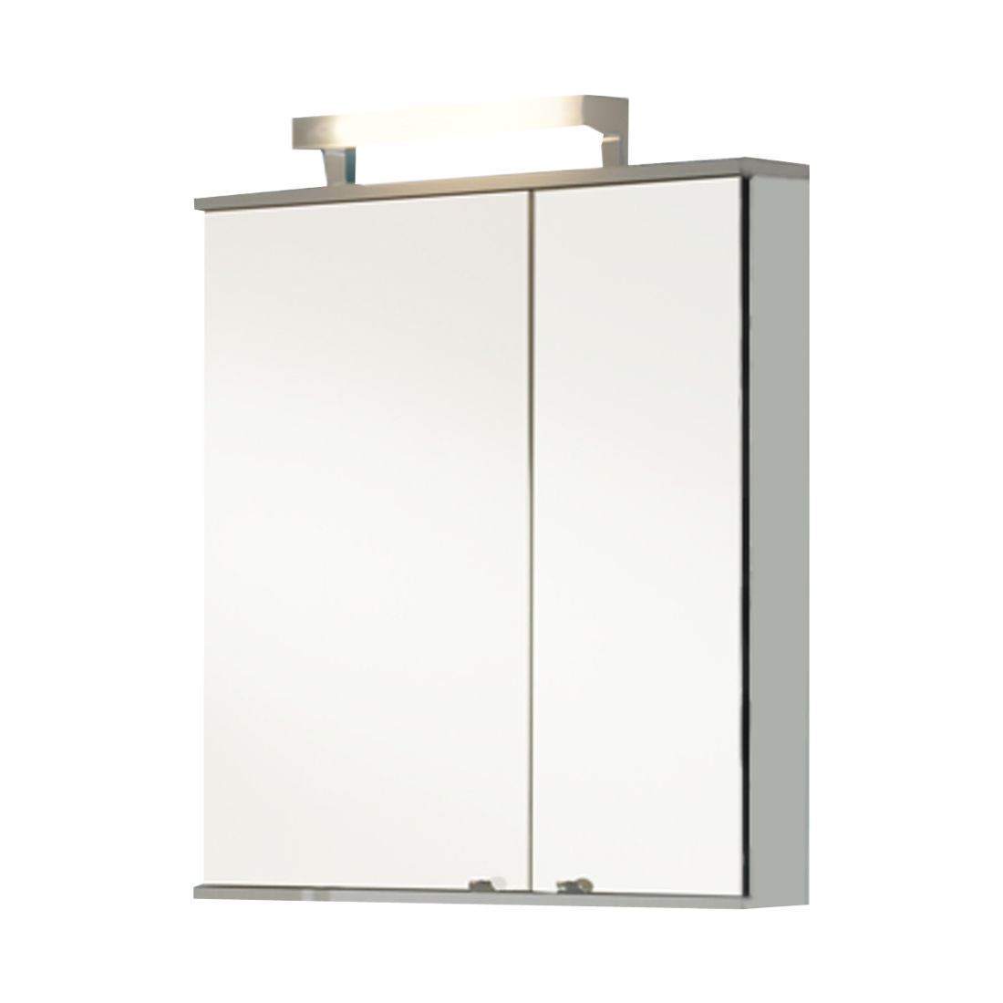 Armoire avec miroir Treviso - Couleur aluminium