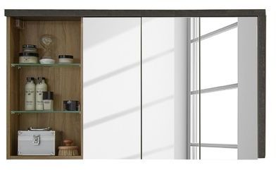 Armoire avec miroir Bay - Imitation chêne Riviera