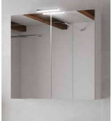 Armoire de toilette - Blanc brillant & Miroir - An