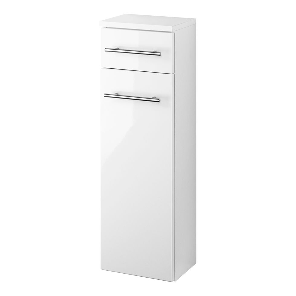 Armoire Kopenhagen- Blanc brillant / Blanc - 25 cm