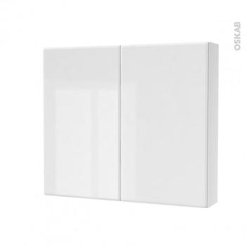 Armoire de toilette Rangement haut IRIS Blanc 2 po