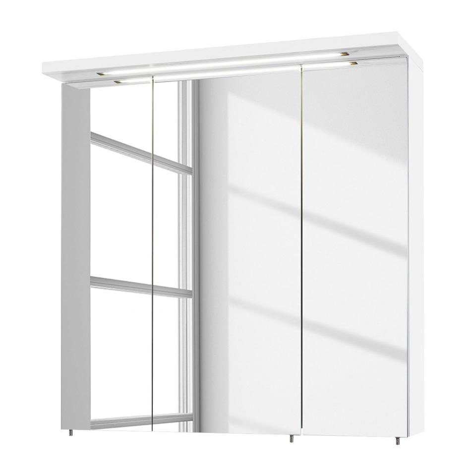 Armoire avec miroir Genf I - Blanc brillant - 70 cm Armoire avec miroir Genf I