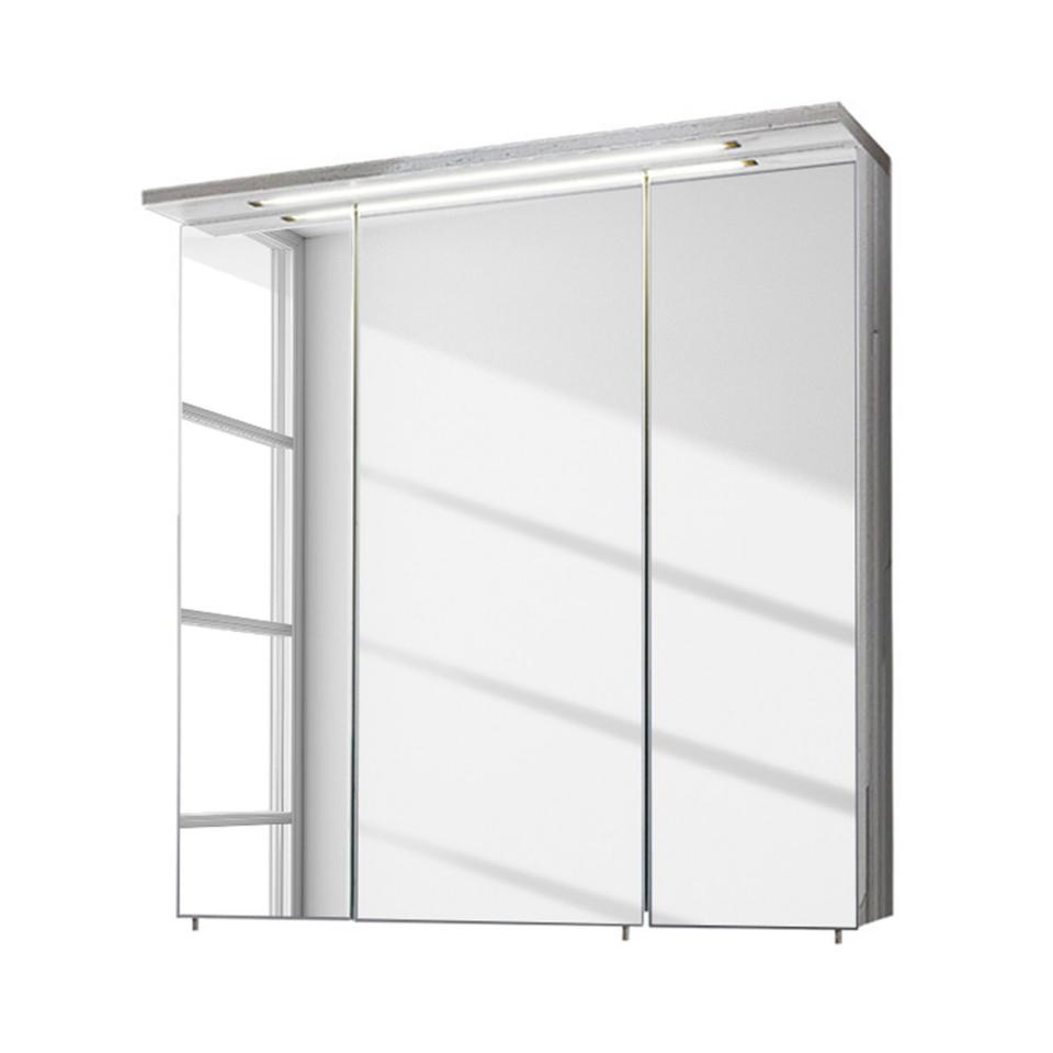 Armoire à miroir Heide - Avec éclairage Woodstripe Armoire à miroir Heide - Avec