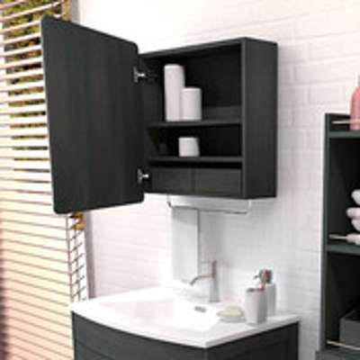 Armoire de toilette en bois avec 1 porte et 1 miro