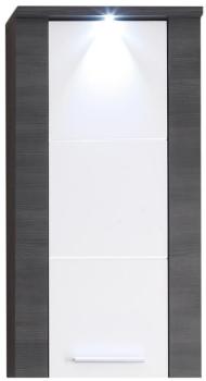 Armoire murale à 1 porte coloris frêne gris et Bla