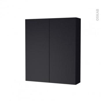 Armoire de toilette Rangement haut GINKO Noir 2 po